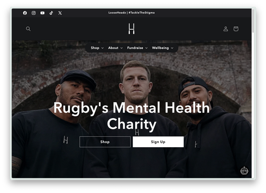 LooseHeadz Shopify store homepage