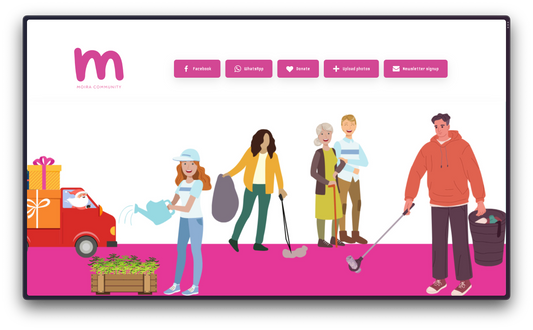 Moira Community Association volunteers on a village litter pick