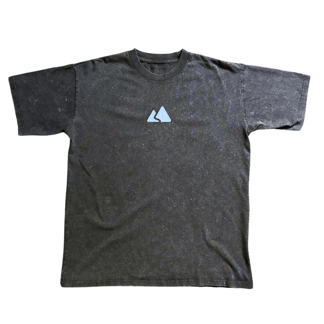 STRIDE Men’s Heavyweight Cotton T Shirt Washed Grey Cotton Drop Shoulder Casual Outdoor Streetwear