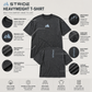 STRIDE Men’s Heavyweight Cotton T Shirt Washed Grey Cotton Drop Shoulder Casual Outdoor Streetwear