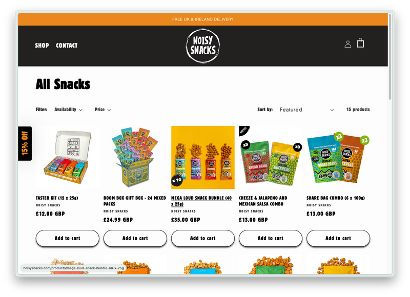 Gallery image for Noisysnacks